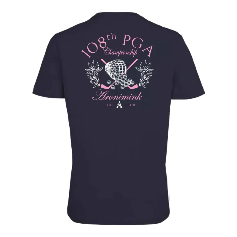 Ahead 2026 PGA Championship Women's 108th Graphic T-Shirt in Navy made by PGA Tour