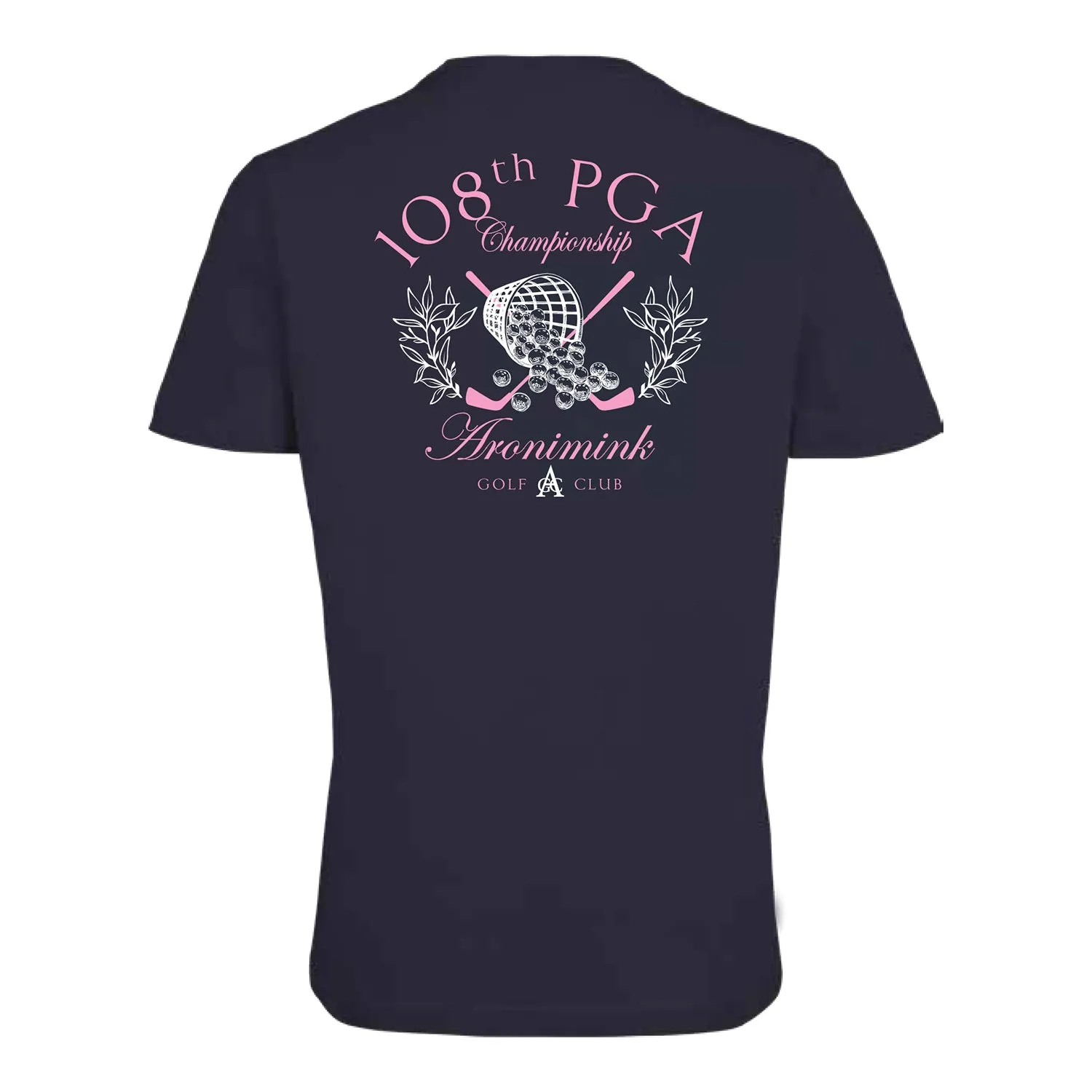Ahead 2026 PGA Championship Women's 108th Graphic T-Shirt in Navy sold by PGA Tour