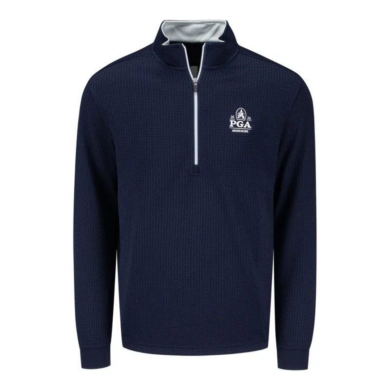 Straight Down 2026 PGA Championship Optic Quarter Zip in Indigo made by PGA Tour