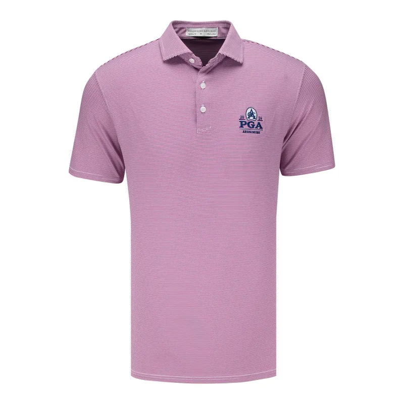 Holderness & Bourne 2026 PGA Championship Perkins Polo in Cabernet and White made by PGA Tour