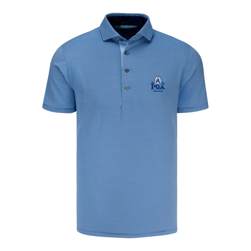 Greyson 2026 PGA Championship Saranac Polo in Falcon and Wolf Blue made by PGA Tour