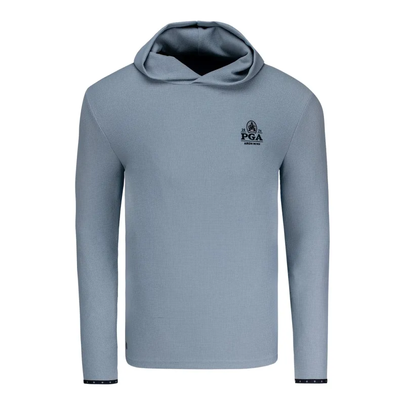 Greyson 2026 PGA Championship Traverse Waffle Hoodie in Grey made by PGA Tour