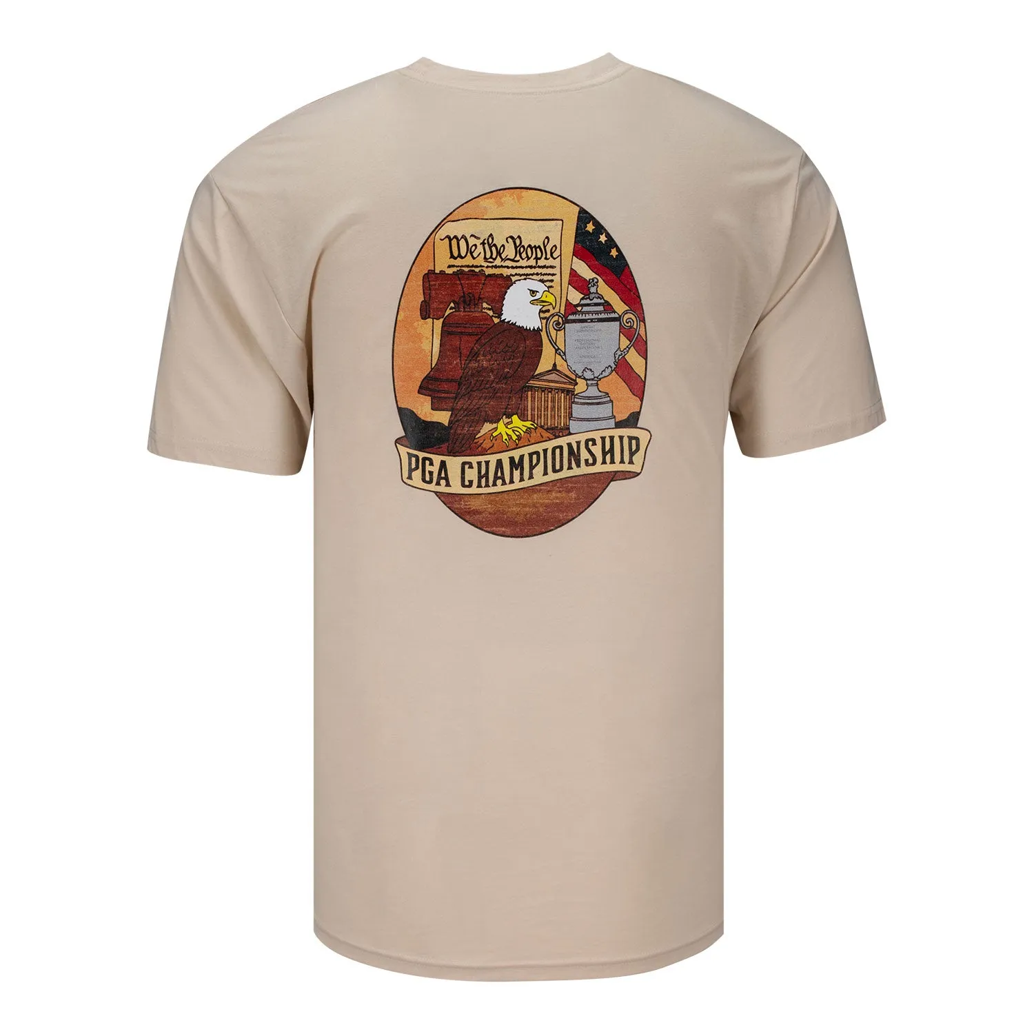 Levelwear 2026 PGA Championship Richmond Philadelphia Historical T-Shirt in Sand Beige sold by PGA Tour