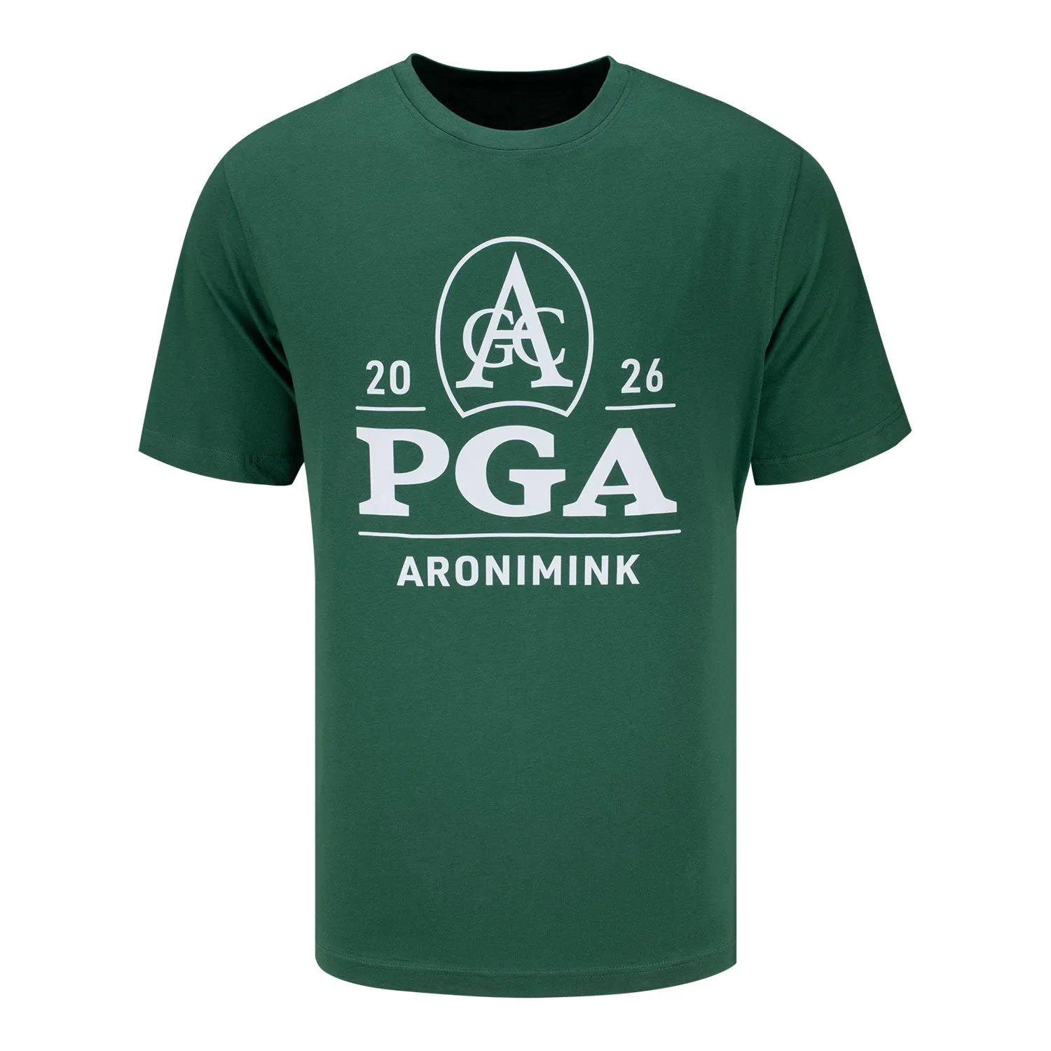 Ahead 2026 PGA Championship Aronimink Logo T-Shirt in Spruce Green sold by PGA Tour