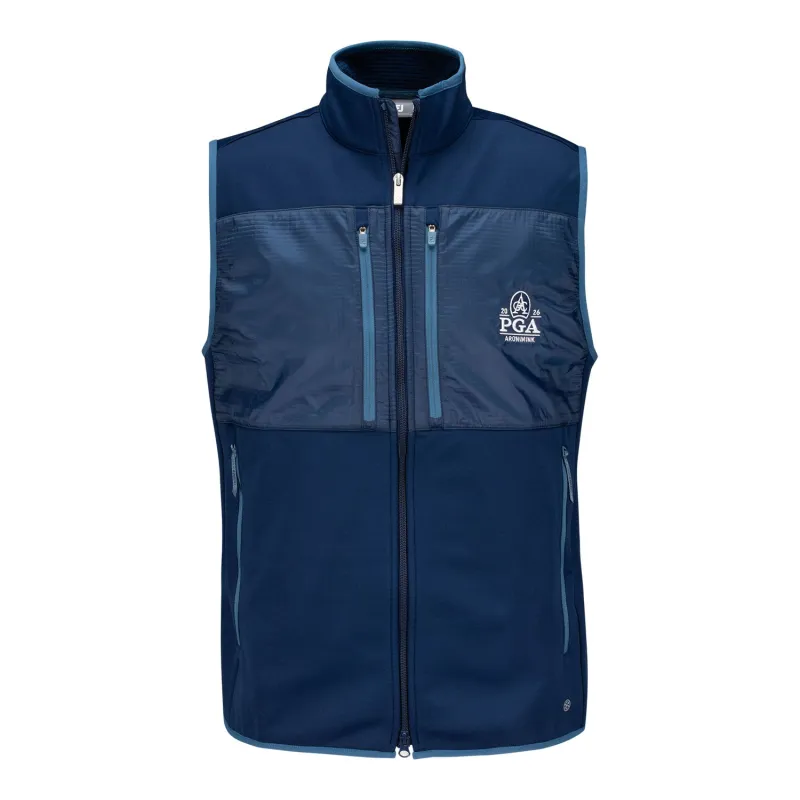 FootJoy 2026 PGA Championship Thermoseries Fleece Vest in Navy made by PGA Tour