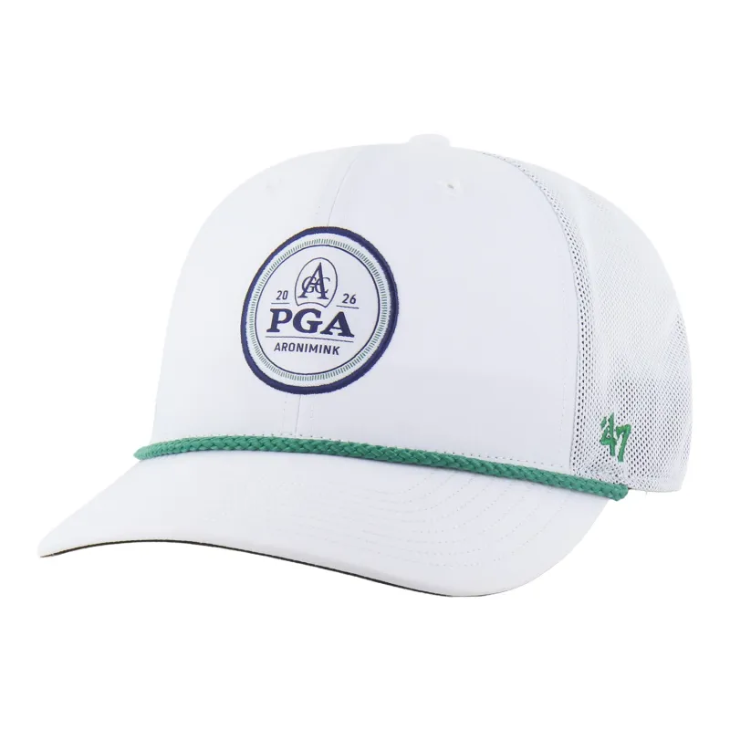 '47 Brand 2026 PGA Championship Fairway Rope Meshback Trucker Hat in White made by 47