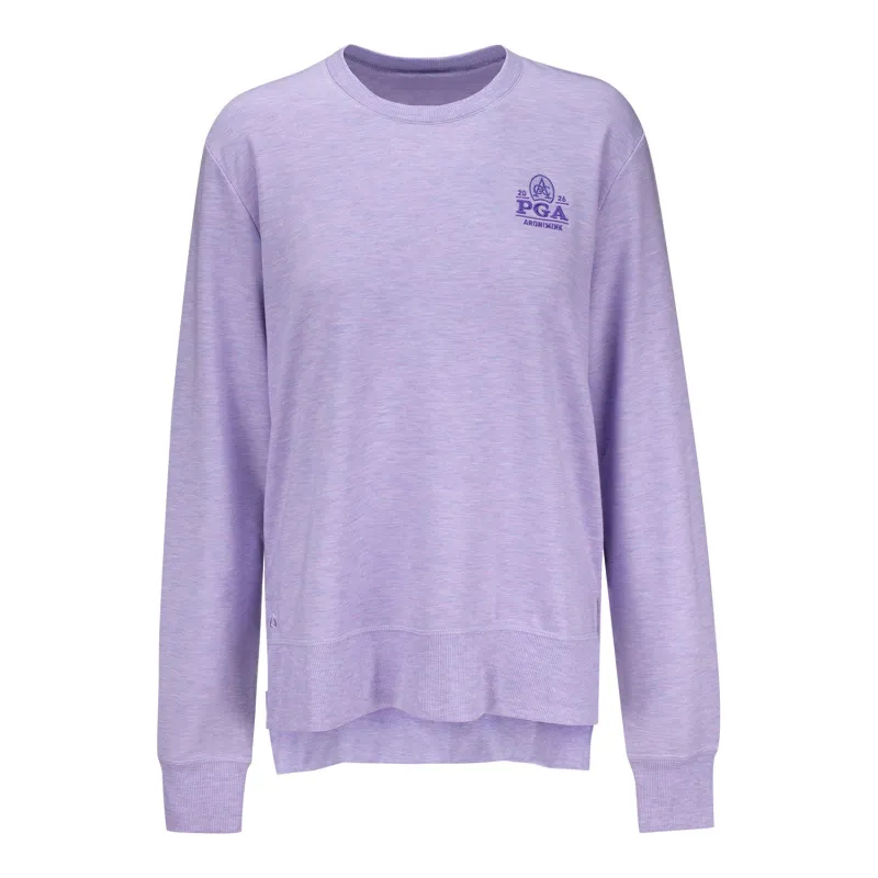 Ahead 2026 PGA Championship Women's Crewneck in Lavender made by PGA Tour