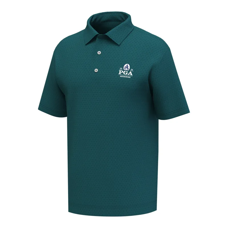 FootJoy 2026 PGA Championship Football Bell Pattern Polo in Dark Green made by PGA Tour