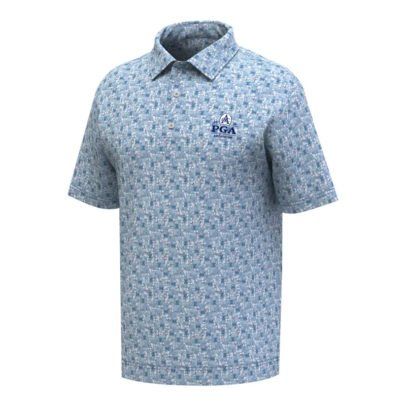FootJoy 2026 PGA Championship Ben Franklin Scatter Polo in Blue Multi made by PGA Tour