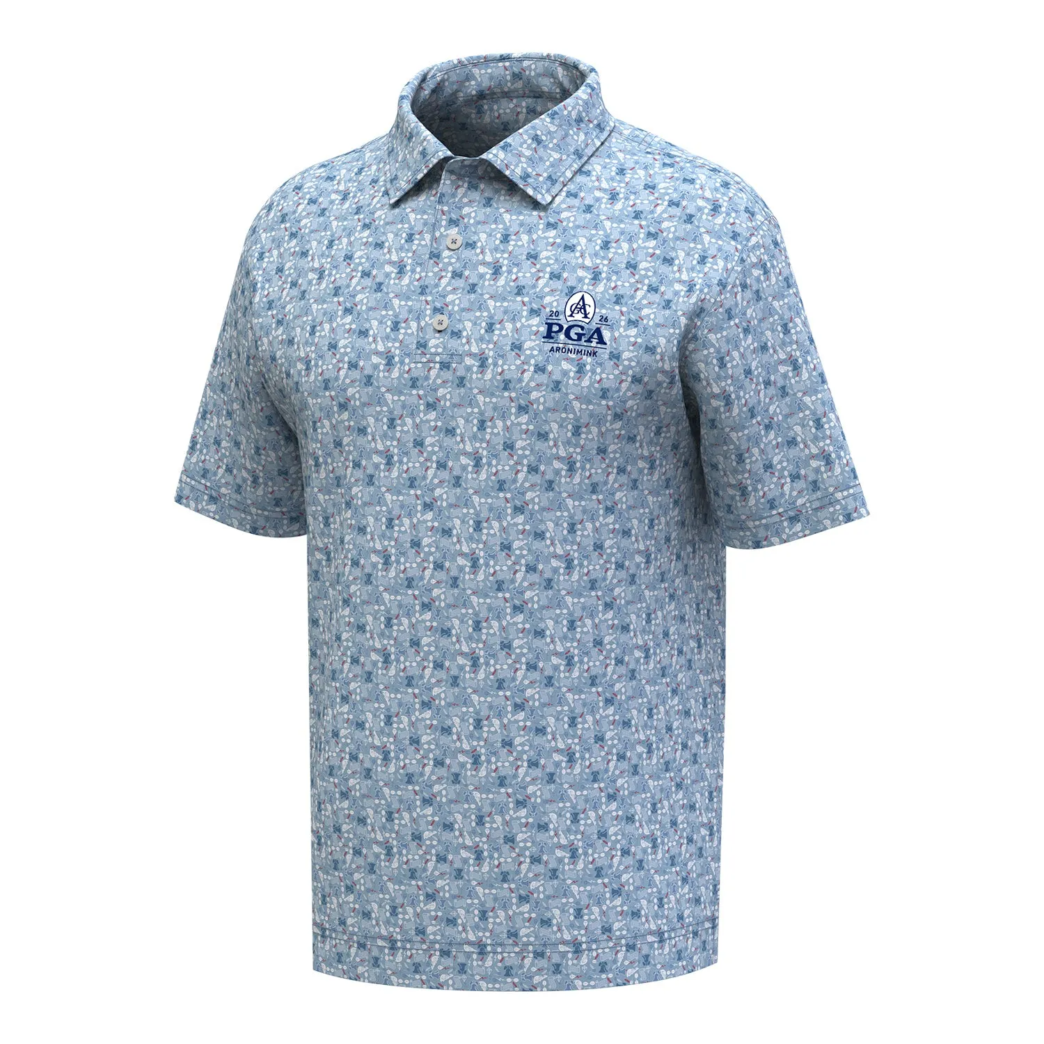 FootJoy 2026 PGA Championship Ben Franklin Scatter Polo in Blue Multi sold by PGA Tour
