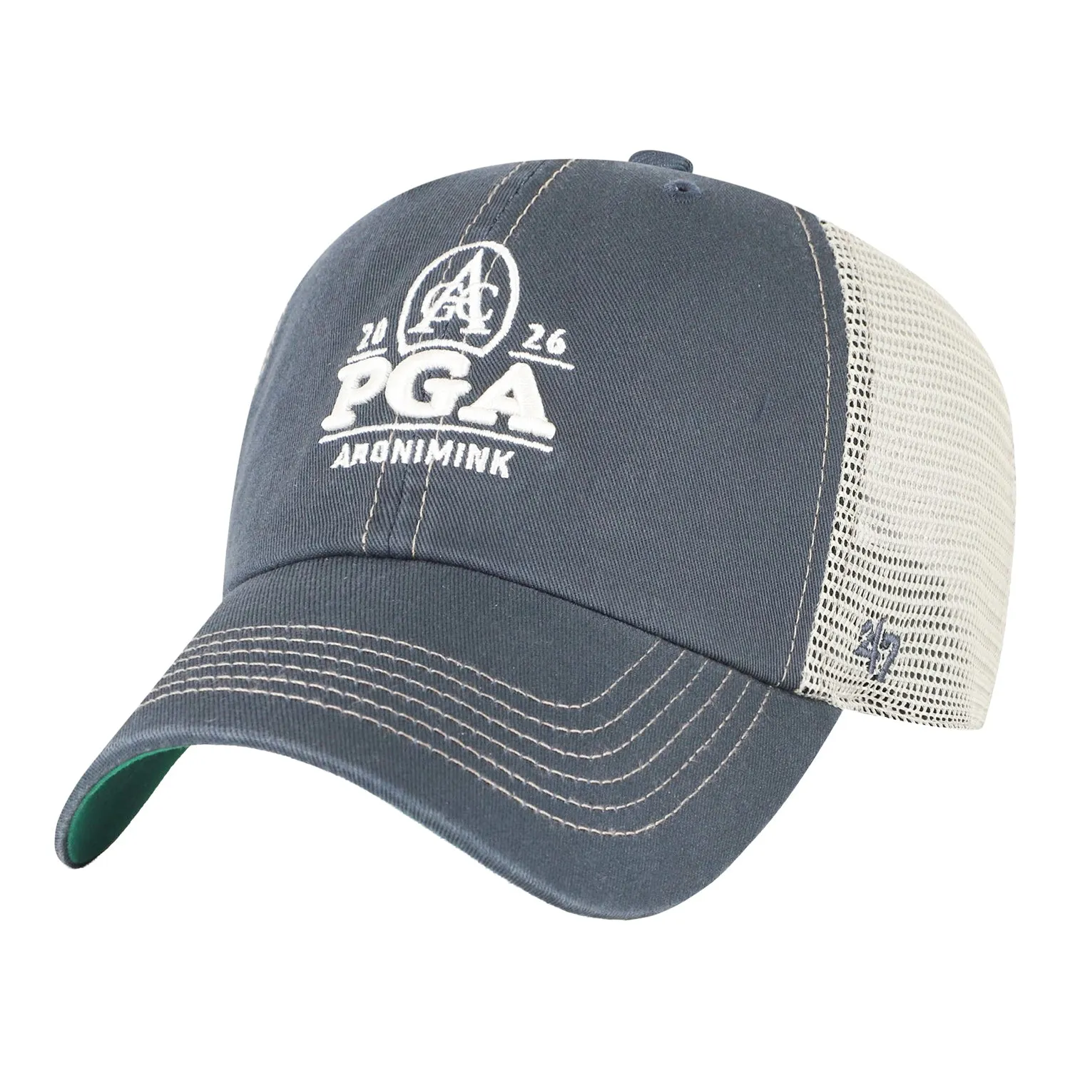 '47 Brand 2026 PGA Championship Trawler Trucker Hat in Vintage Navy sold by PGA Tour