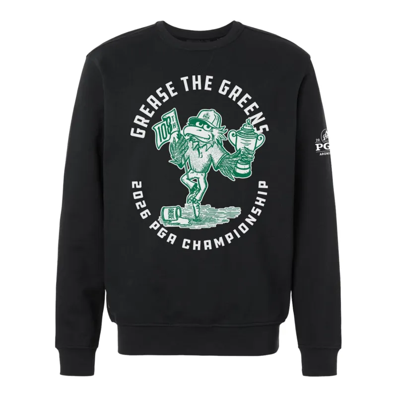 Underdog 2026 PGA Championship Grease the Greens Crewneck in Black made by PGA Tour