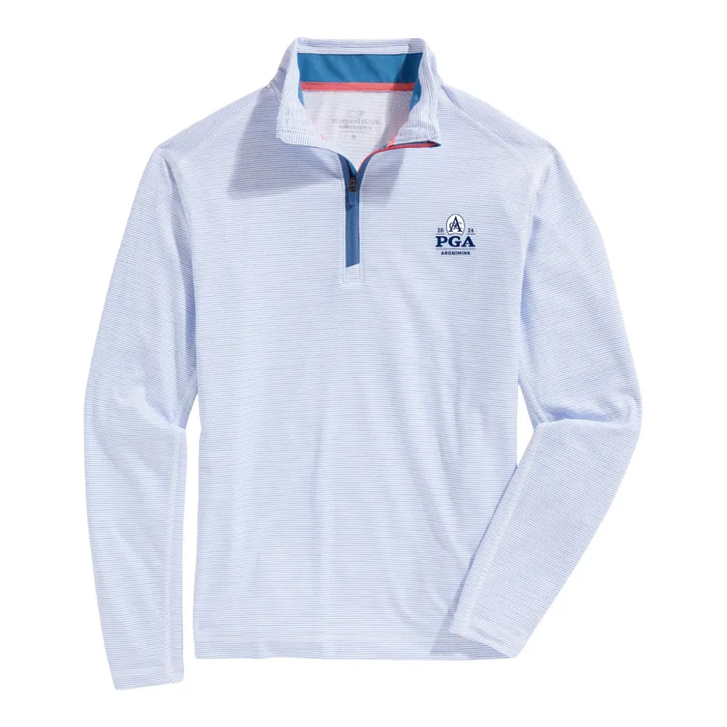 Vineyard Vines 2026 PGA Championship Sankaty Quarter Zip in Blue made by Vineyard Vines
