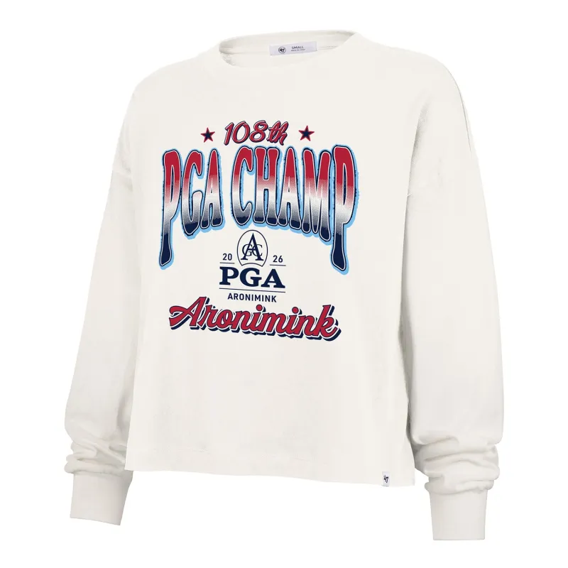 '47 Brand 2026 PGA Championship Women's Sydney Long Sleeve T-Shirt in White made by 47