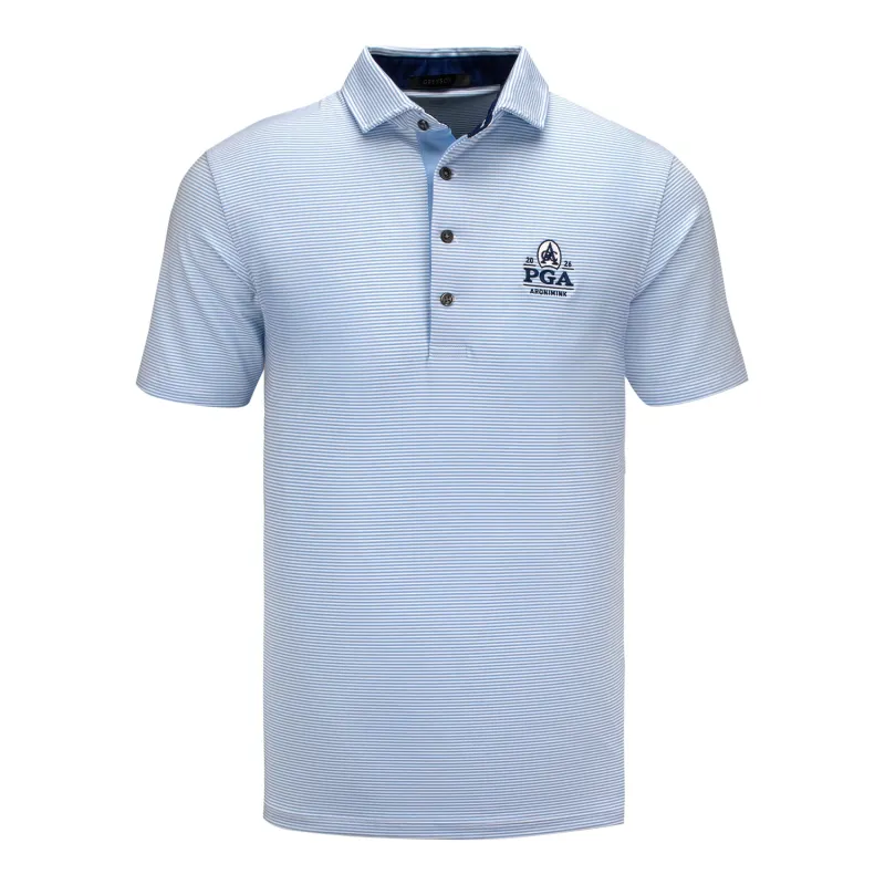 Greyson 2026 PGA Championship Saranac Polo in Wolf Blue and Arctic made by PGA Tour