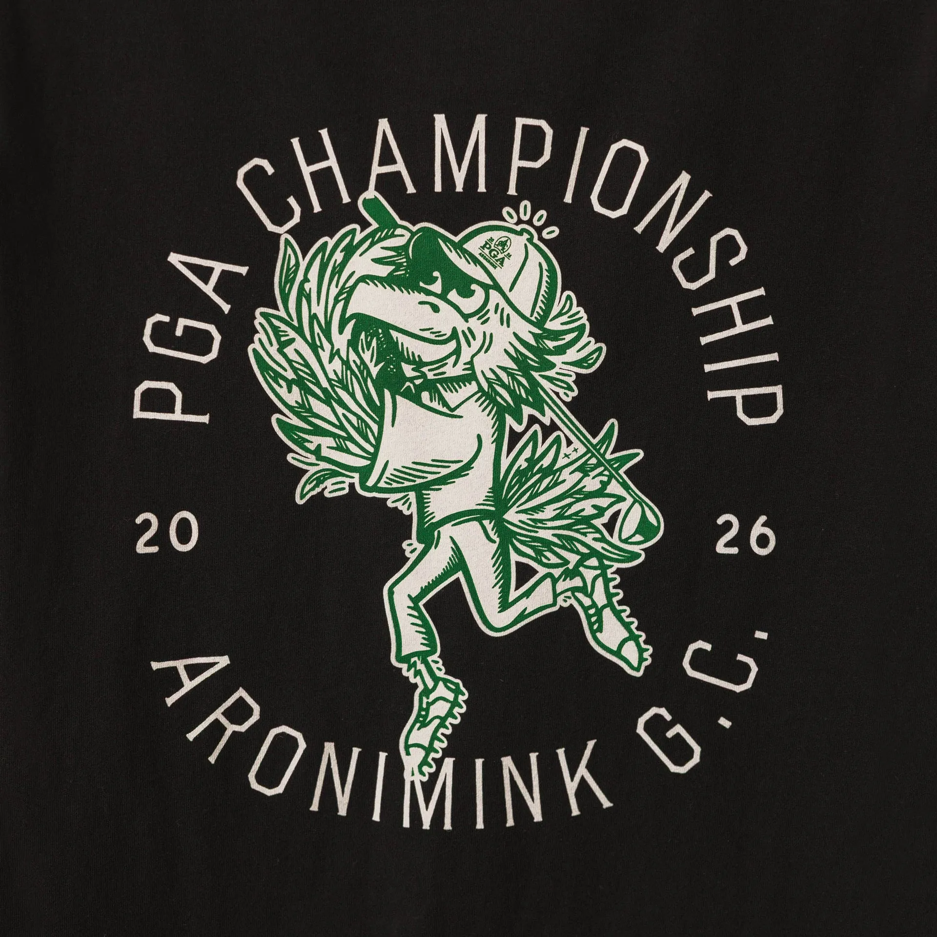 Underdog 2026 PGA Championship Eagle Mascot T-Shirt in Black sold by PGA Tour product image thumbnail 3