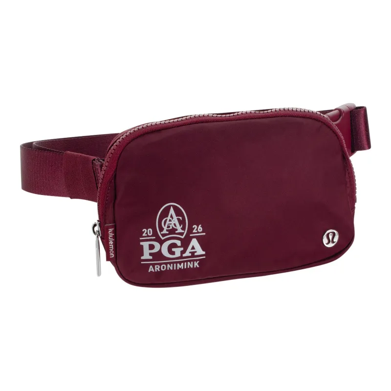 lululemon 2026 PGA Championship Belt Bag in Burgundy made by PGA Tour