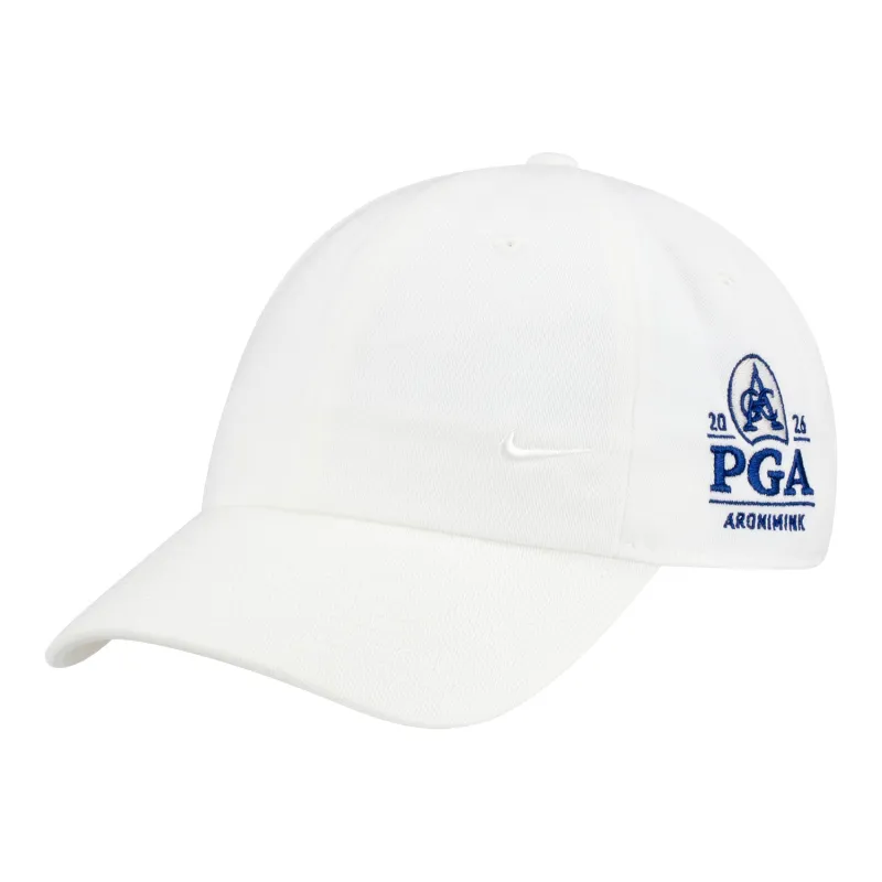 Nike 2026 PGA Championship Women's Club Cap in White made by Nike