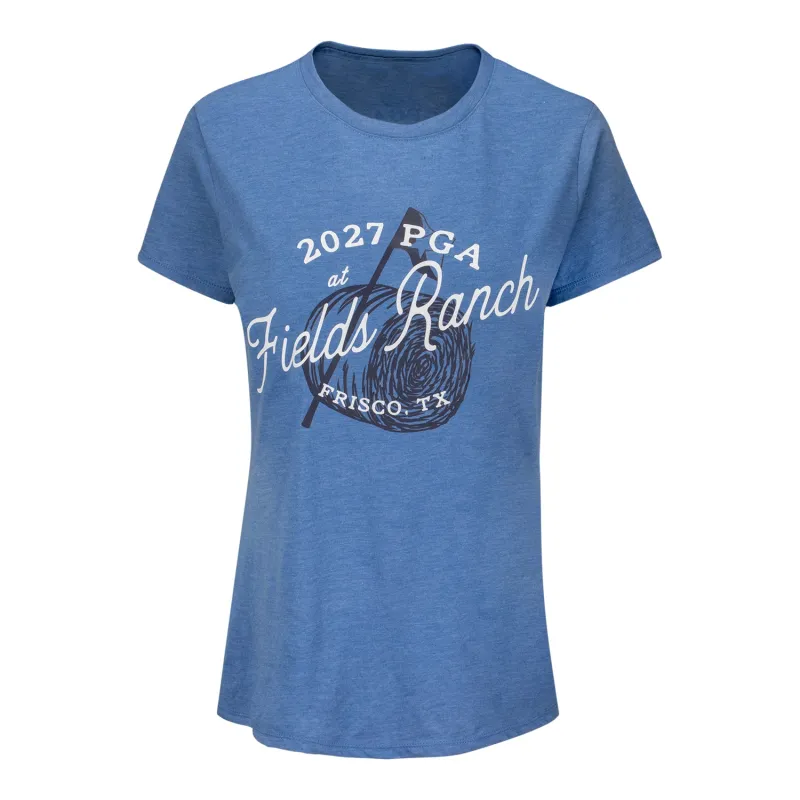 Ahead 2027 PGA Championship Women's Danby T-Shirt in Maritime Blue made by PGA Tour