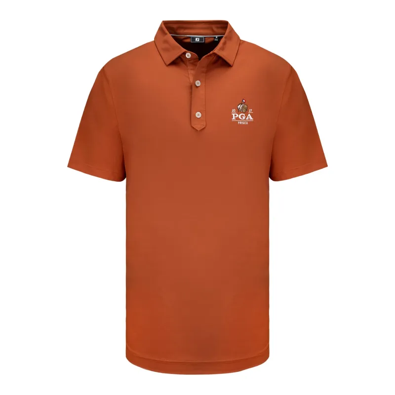 FootJoy 2027 PGA Championship Solid Lisle Polo in Orange Reset made by PGA Tour