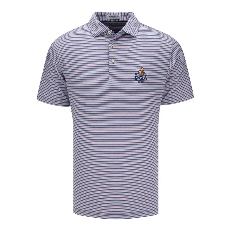 Peter Millar 2027 PGA Championship Owens Performance Jersey Polo in Windsor Blue made by Peter Millar
