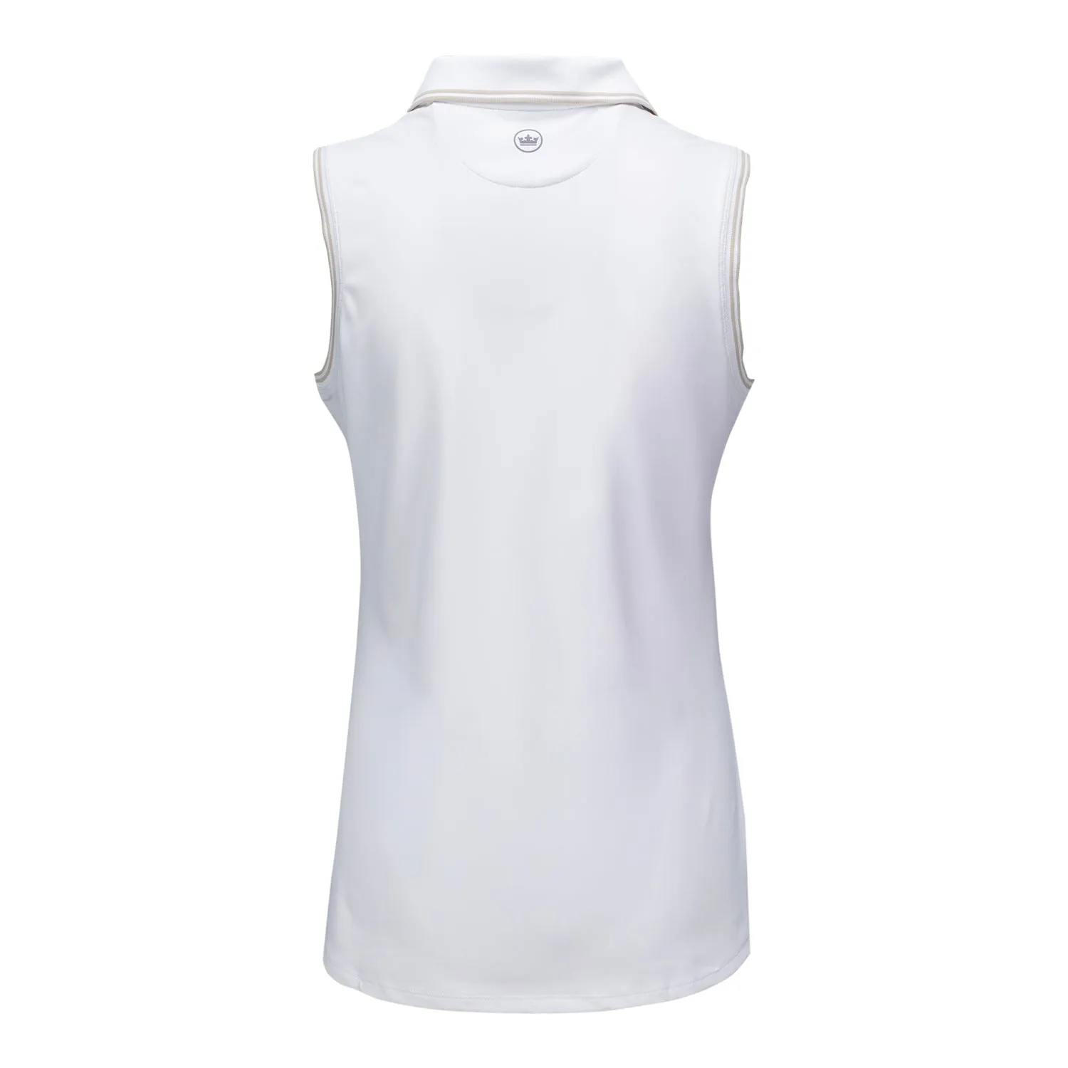 Peter Millar 2027 PGA Championship Women's Canterbury Tipped Sport Mesh Sleeveless Polo in White sold by PGA Tour product image thumbnail 2