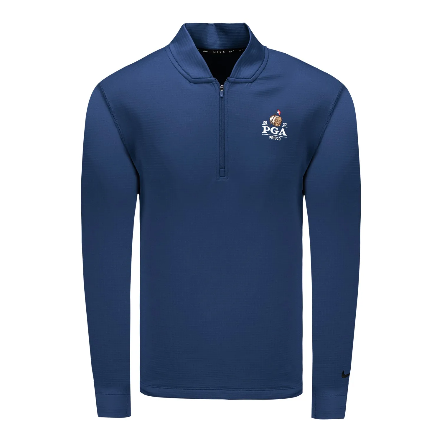 Nike 2027 PGA Championship Velocity Quarter Zip in College Navy sold by PGA Tour
