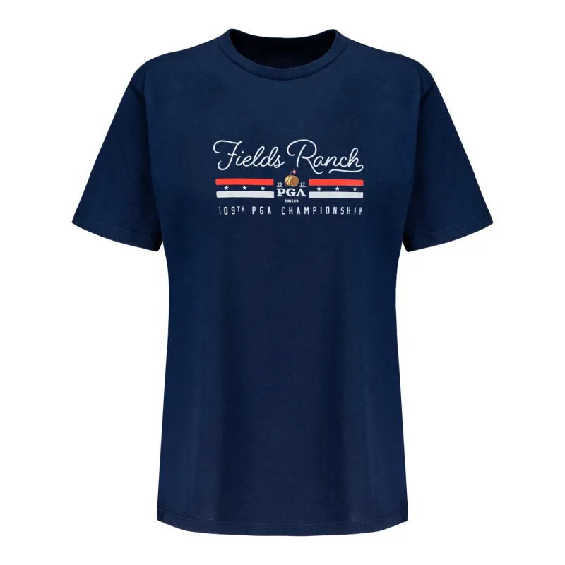 Under Armour 2027 PGA Championship Women's Performance Cotton T-Shirt in Navy made by Under Armour