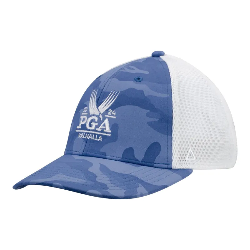 Ahead 2024 PGA Championship Classic Fit Mesh Back Fitted Hat in Navy / White sold by PGA Tour
