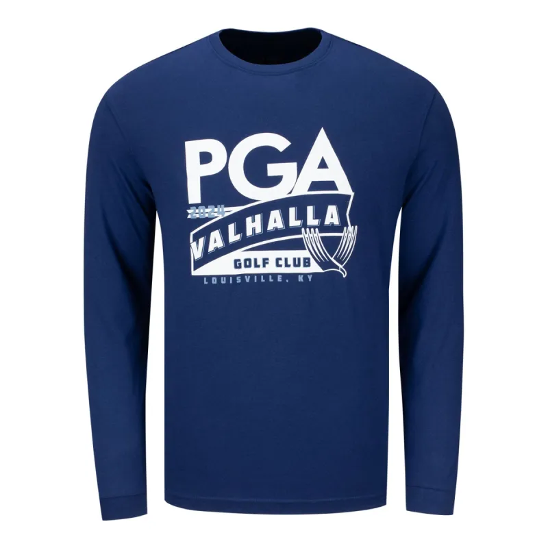 Ahead Men's 2024 PGA Championship Long Sleeve T-Shirt in Indigo sold by PGA Tour