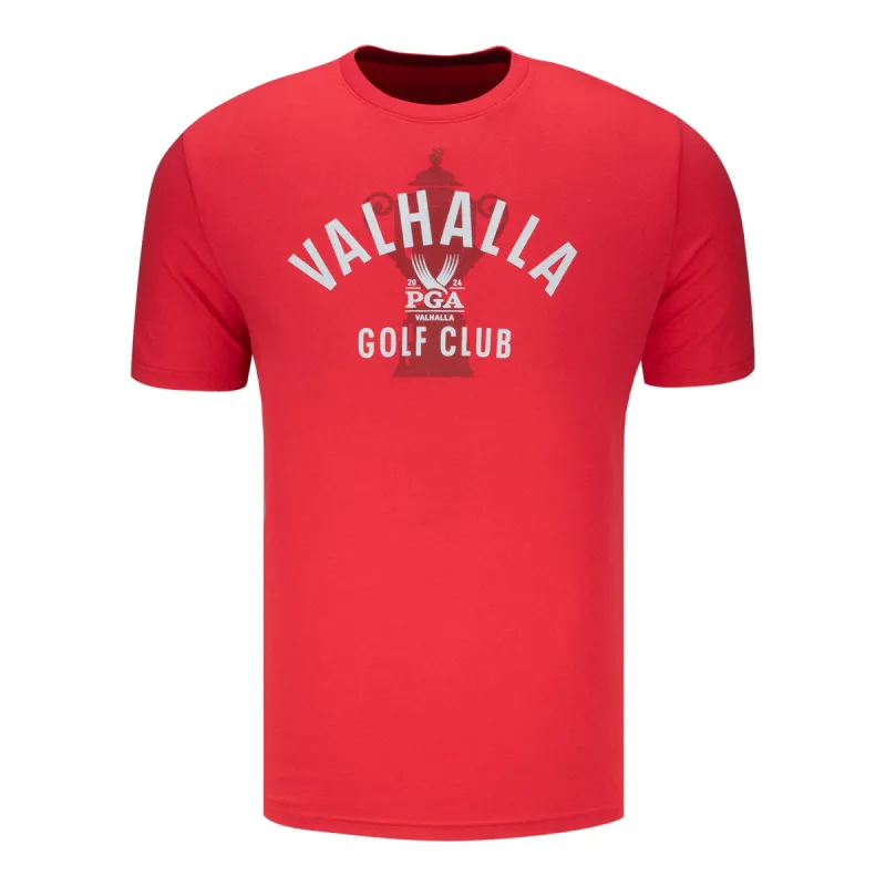 Under Armour 2024 PGA Championship Wanamaker Trophy T-Shirt in Red sold by PGA Tour