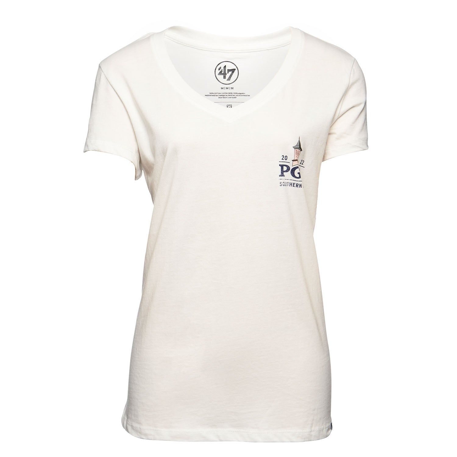 '47 Brand Women's Imprint Ultra V-Neck T-Shirt sold by PGA Tour