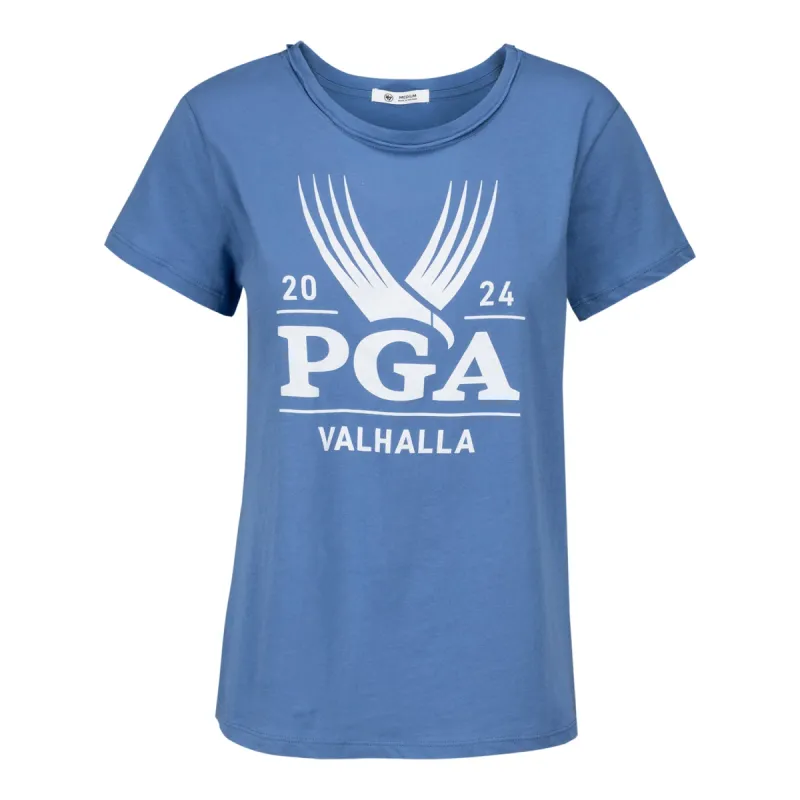 '47 Brand 2024 PGA Championship Women's Premier Frankie Short Sleeve Tee in Cadet Blue sold by PGA Tour