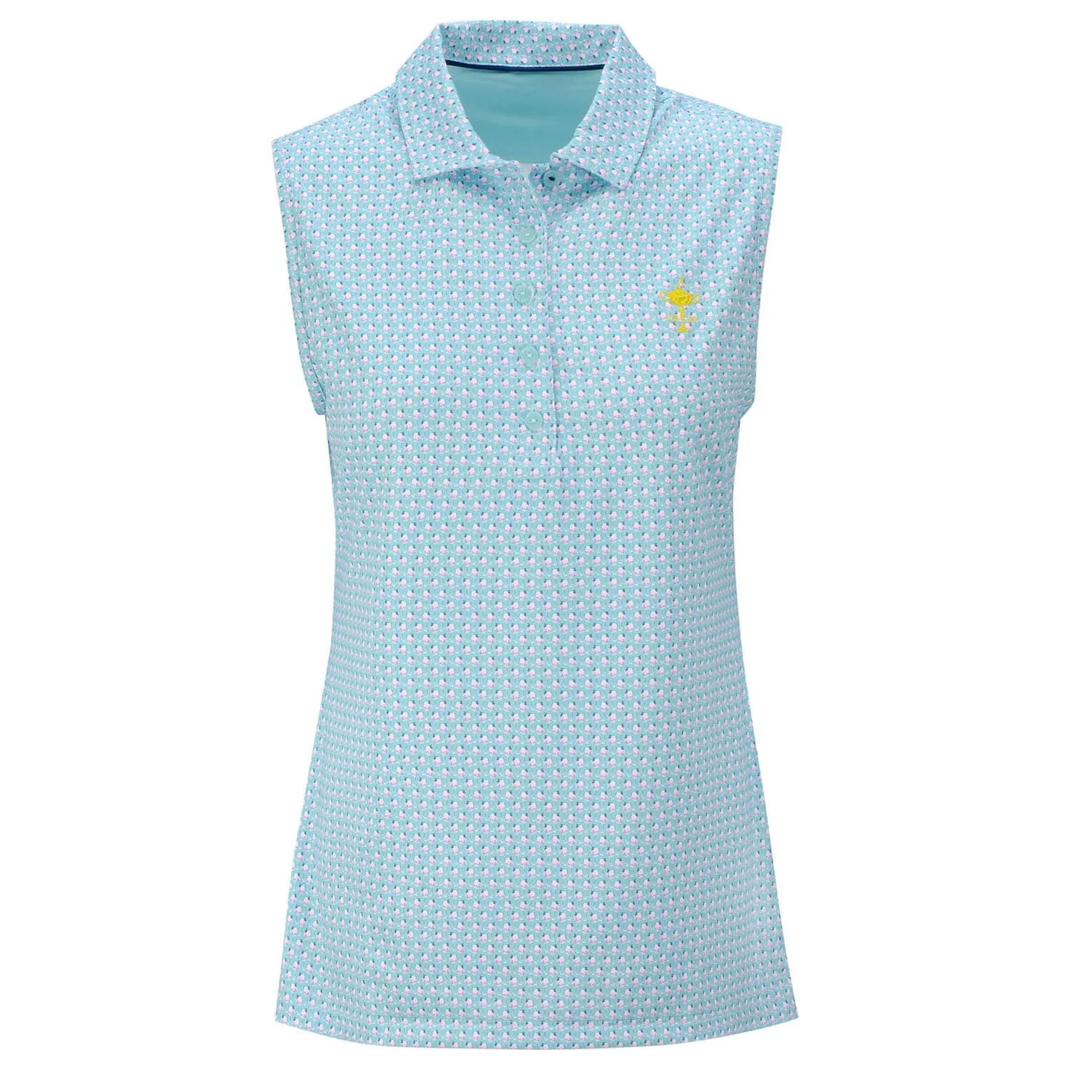 Ryder Cup Peter Millar Women's perfect Fit Performance Sleeveless Polo sold by PGA Tour
