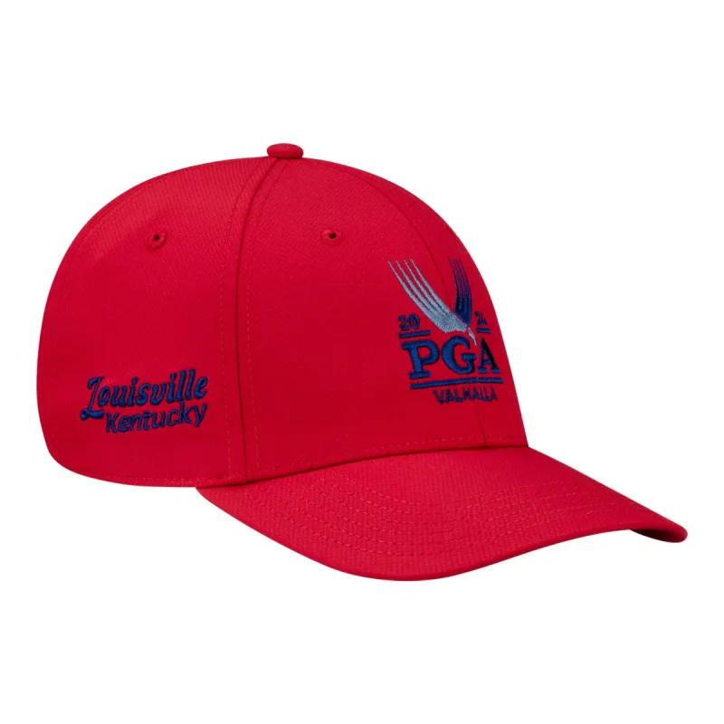 Ahead 2024 PGA Championship Structured Tech Hat in University Red sold by PGA Tour