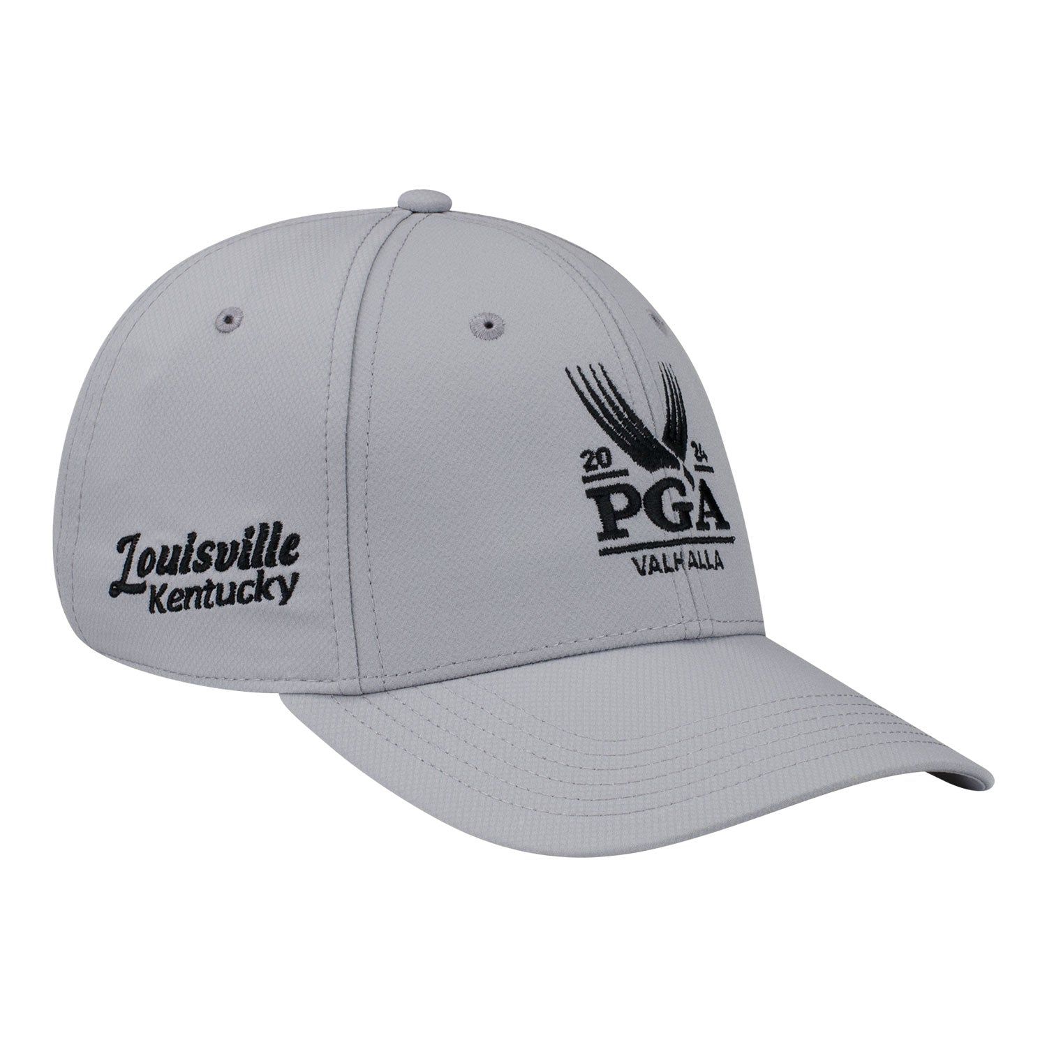 Ahead 2024 PGA Championship Structured Tech Hat in Light Grey sold by PGA Tour