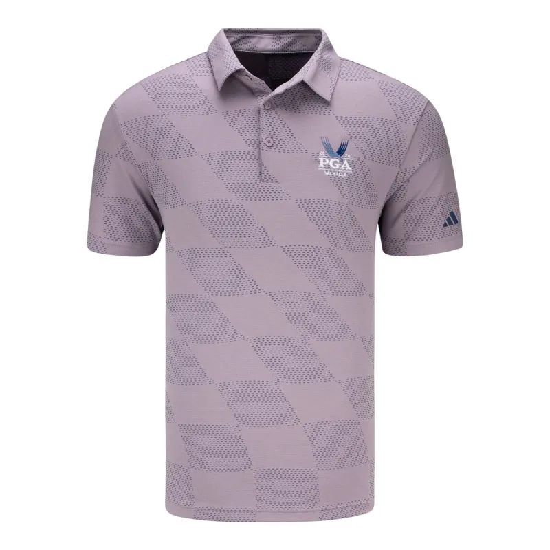 Adidas 2024 PGA Championship Men's Textured Polo in Preloved Fig sold by PGA Tour