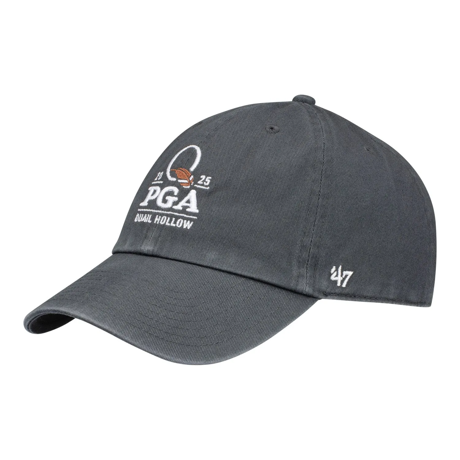 '47 Brand 2025 PGA Championship Clean Up Cotton Hat in Charcoal sold by PGA Tour