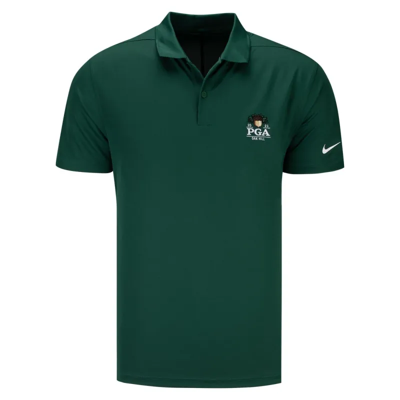 Nike 2023 PGA Championship Victory Solid Polo in Forest Green sold by PGA Tour