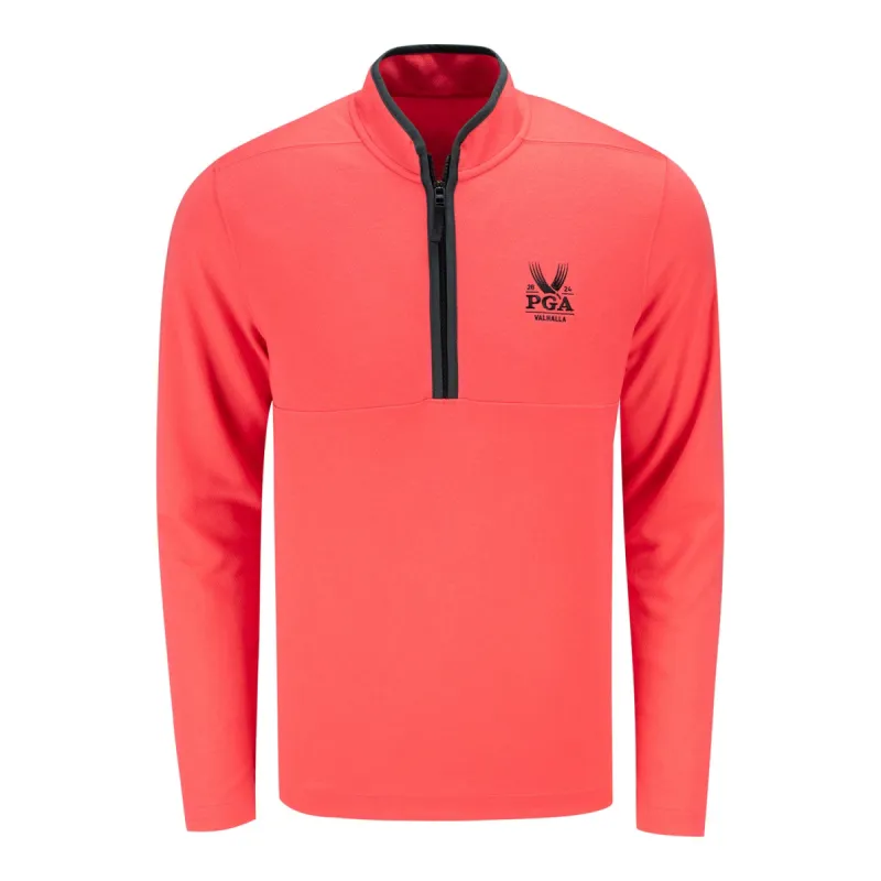 Nike Men's 2024 PGA Championship Victory Half-Zip in Ember Glow sold by PGA Tour