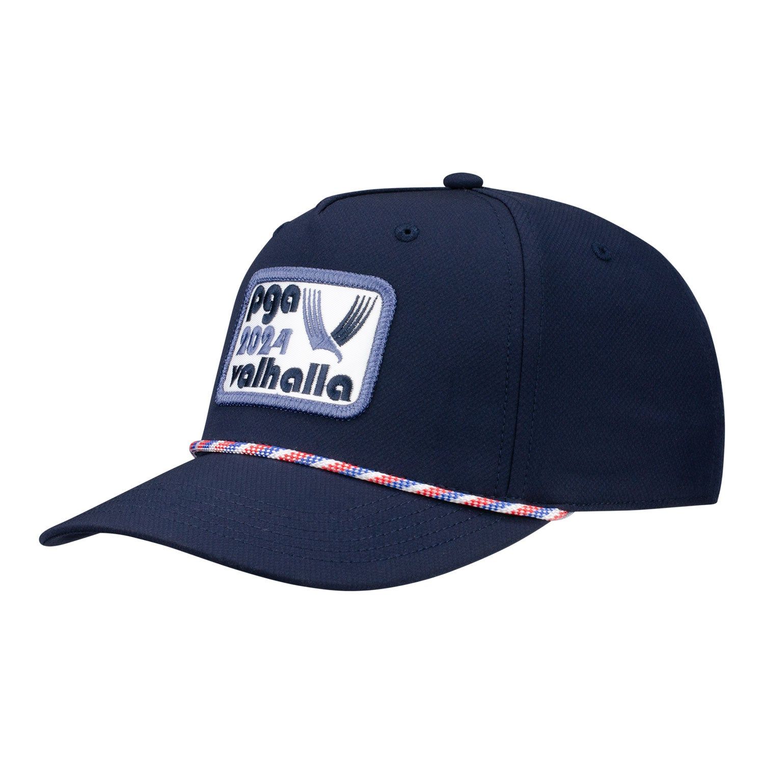 Ahead 2024 PGA Championship Aerosphere Tech Rope Hat in Navy sold by PGA Tour