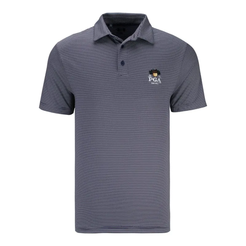 Under Armour 2023 PGA Championship T2 Green Bridge Stripe Polo sold by PGA Tour