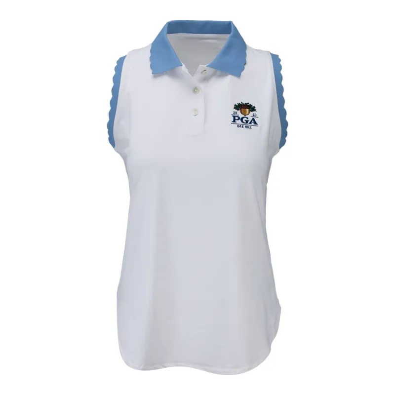Peter Millar 2023 PGA Championship Opal Stretch Sleeveless Jersey Polo sold by PGA Tour