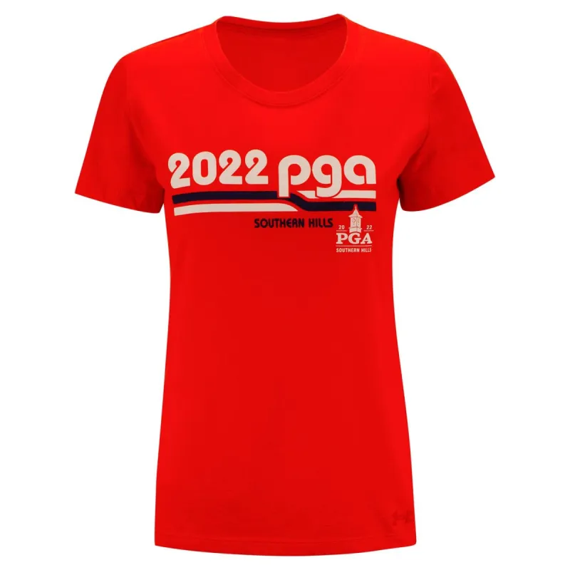 Under Armour Women's Orange Short Sleeve Performance T-Shirt sold by PGA Tour