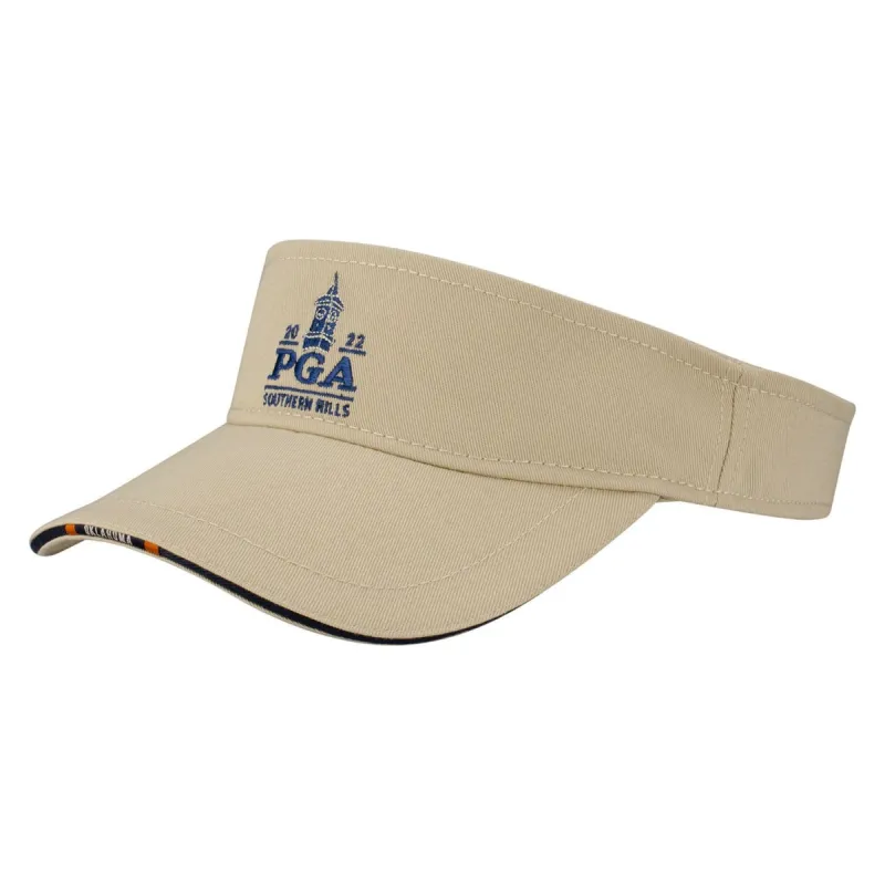 AHEAD Ol Visor in Bone and Navy sold by PGA Tour