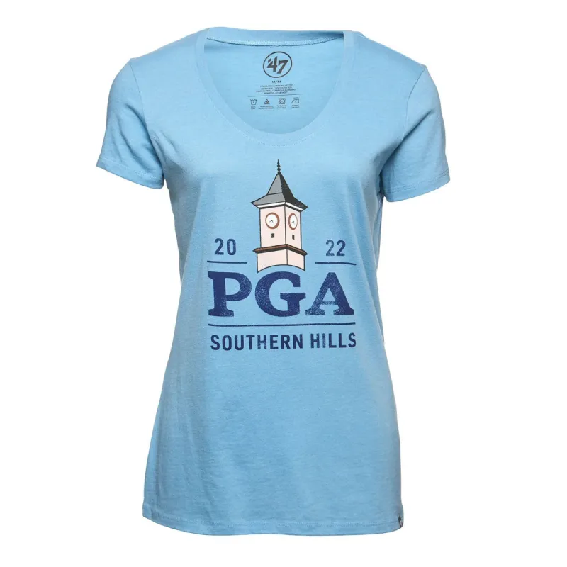 '47 Brand Women's Imprint Club Scoop Neck T-Shirt sold by PGA Tour