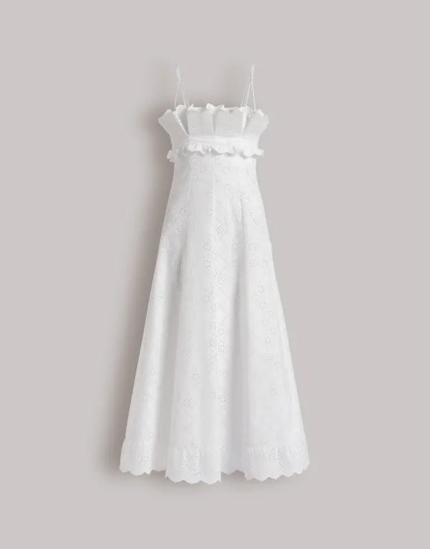 Abito estivo in pizzo Sangallo made by Alberta Ferretti