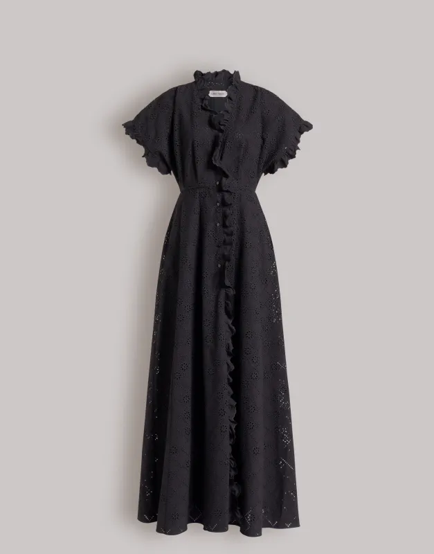 Abito in pizzo Sangallo made by Alberta Ferretti