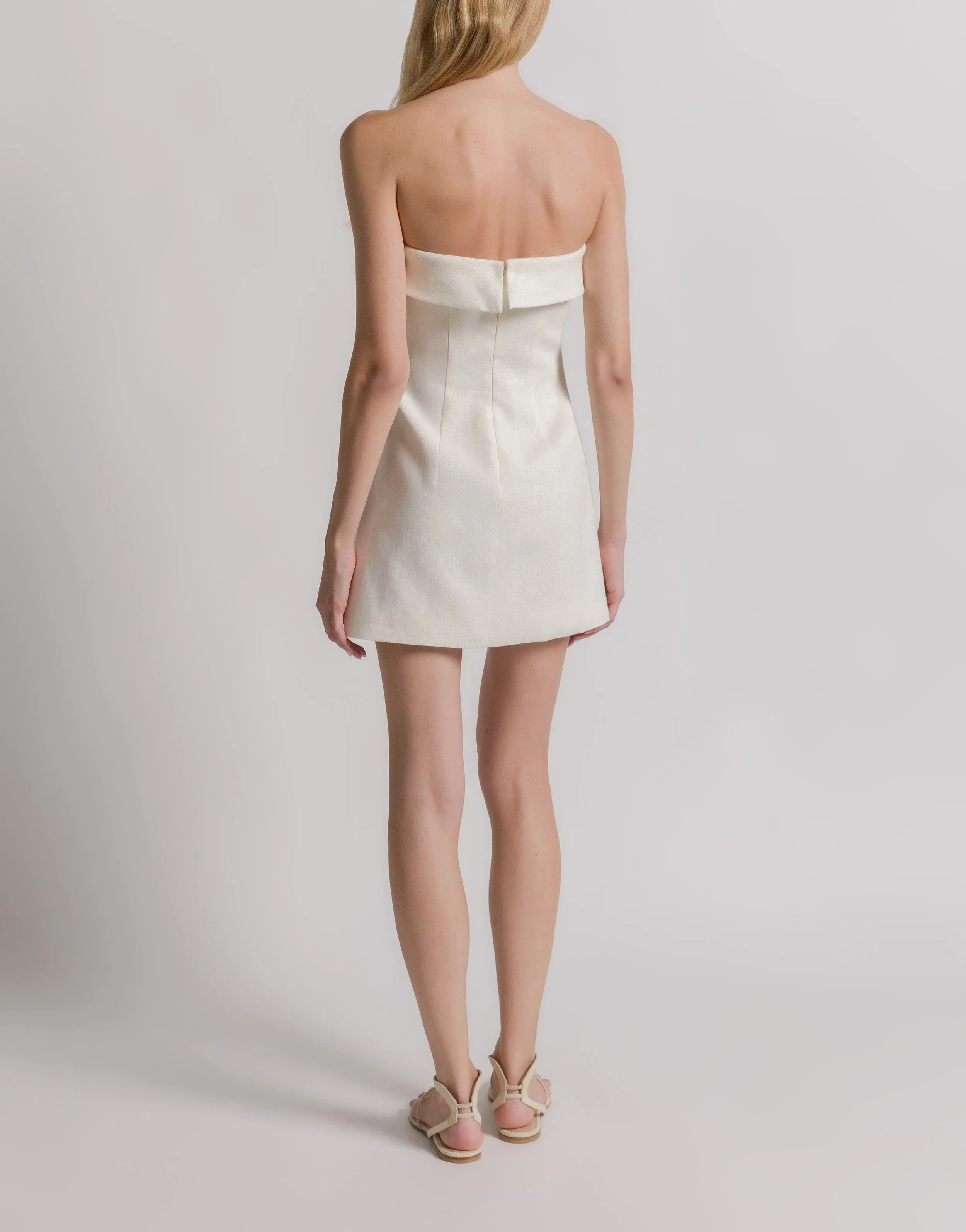 Abito bustier in lino con stampa Iris sold by Philosophy di Lorenzo Serafini product image thumbnail 3