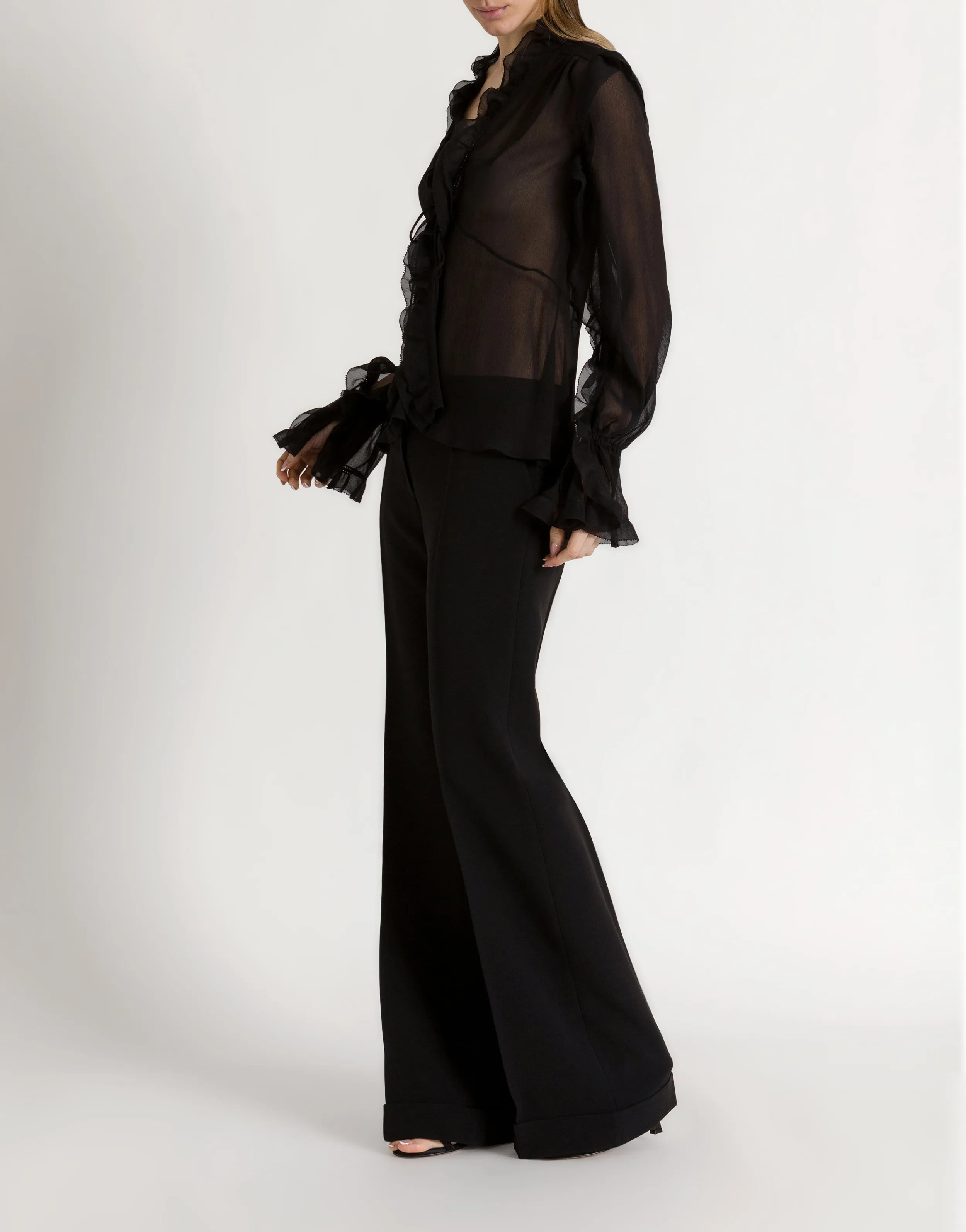 Blusa in crêponne di seta con volant sold by Philosophy di Lorenzo Serafini product image thumbnail 2